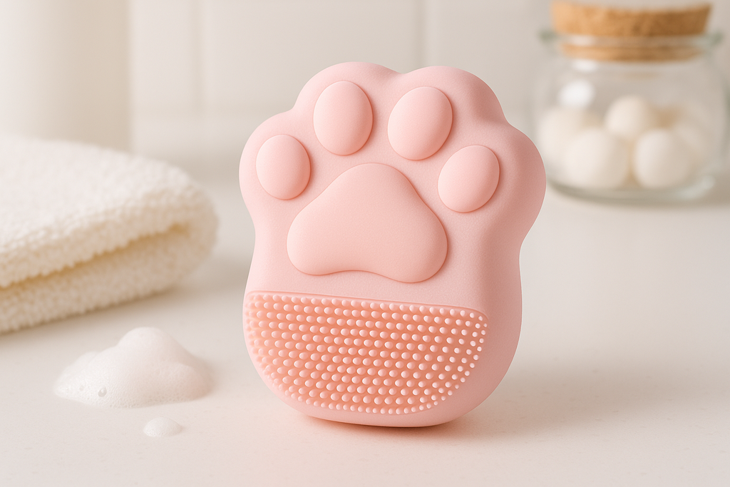 Cat Paw Silicone Face Scrubber – Gentle Exfoliation for Glowing Skin | Cute & Functional