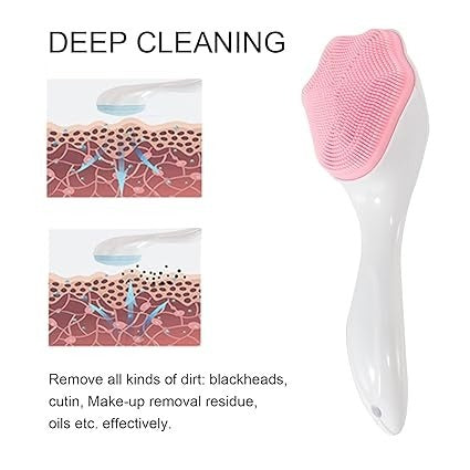 1 Pc Cat Paw Silicone Face Scrubber – Soft Exfoliating Brush for Facial Cleansing, Blackhead Removal & Skincare Massage